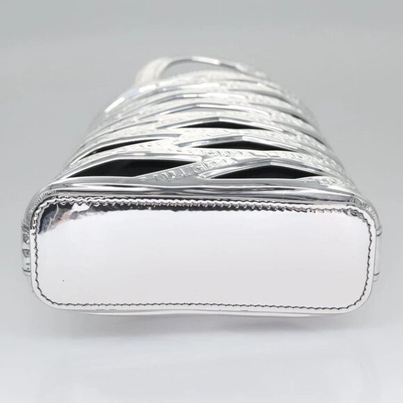 BALENCIAGA Neophone Holder Shoulder Bag Enamel Silver 660787 Auth 110436AV - Picture 6 of 15